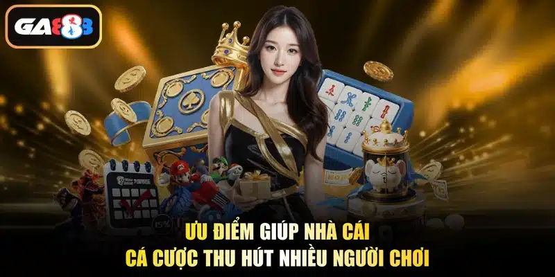 Ưu điểm giúp nhà cái cá cược thu hút nhiều người chơi